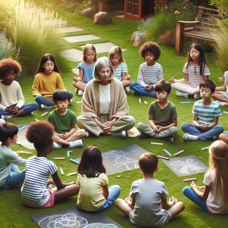 Teaching children simple grounding techniques for managing their own stress